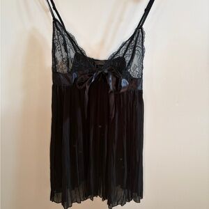 Victoria's Secret Black Lace and Satin Chemise